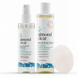 Double cleanse kit with Universal Oil Cleanser and the Face and Body Wash plus the Silicone Scrubber